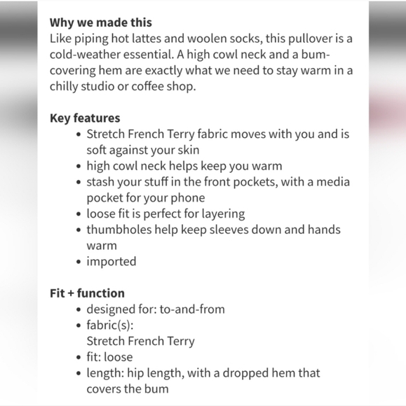 SOLD! Lululemon On The Double Pullover - Picture 10 of 10